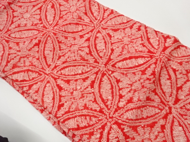 JAPANESE NAGOYA OBI / ALL SHIBORI / SHIPPO PATTERN